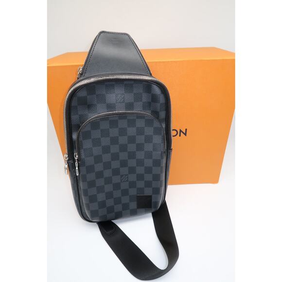 Louis Vuitton Damier Graphite Avenue Sling Body Bag Black - Picture 2 of 14